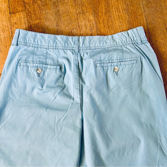Christopher Banks Sky Blue Comfort Waist Chino Flat Front Capris sz 14  POCKETS - Picture 7 of 9